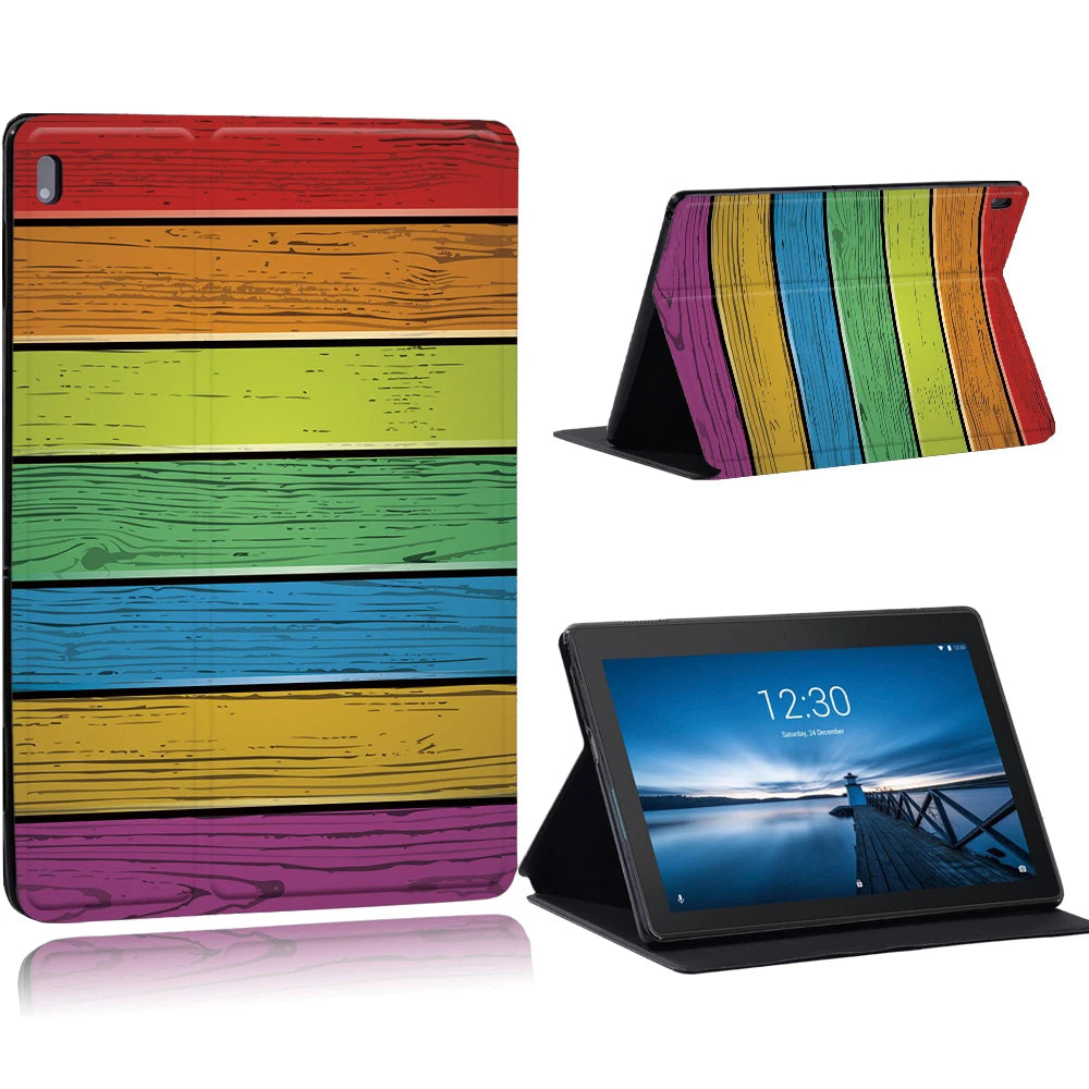 Case for Funda Tablet Lenovo Tab E10 10.1"/Tab M10 10.1"/Smart Tab M10 FHD Plus 10.3" TB-X606F M7 M8 TB-8505 Stand Tablet Cover