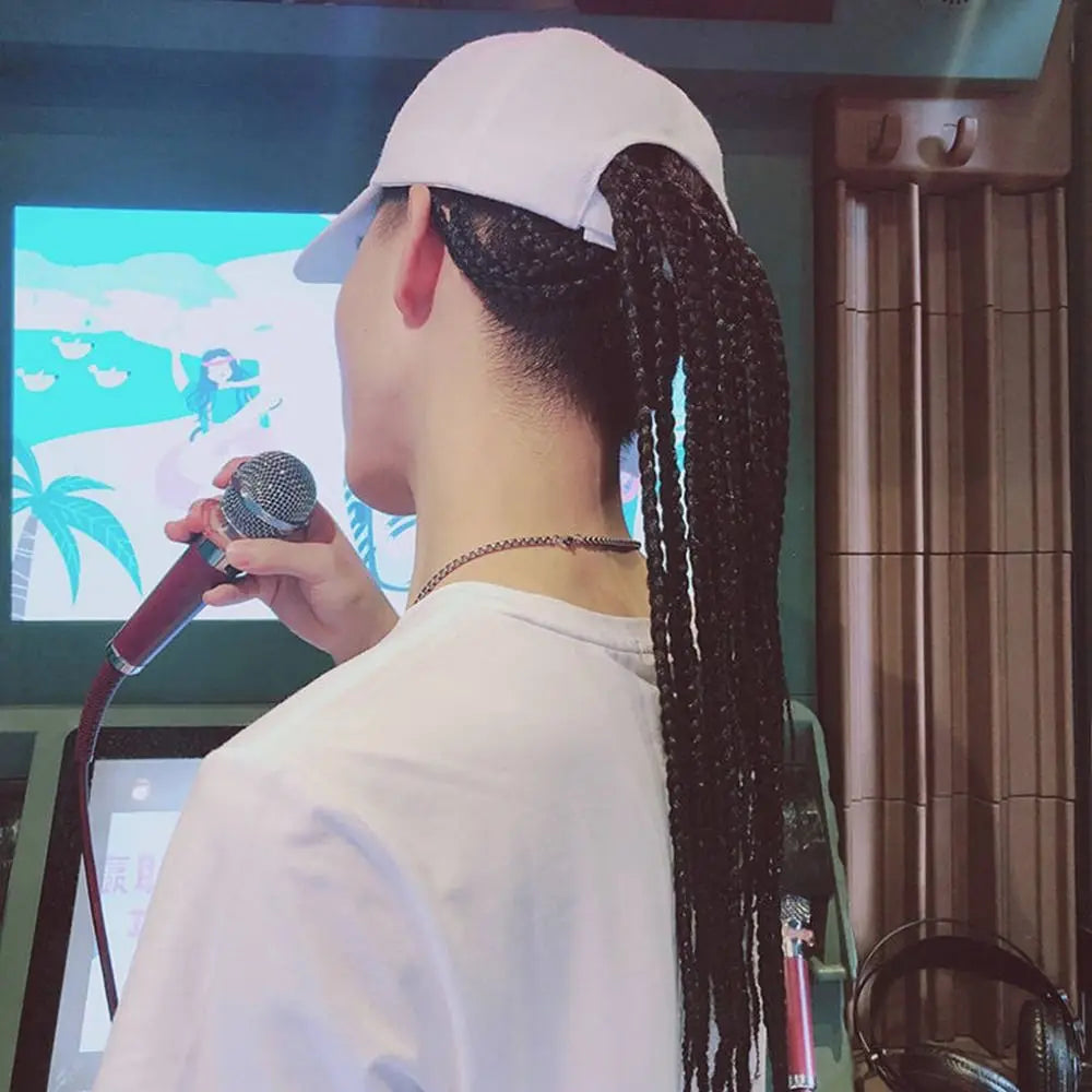 Baseball Cap Wig Hip Hop Hat Daily Wear Synthetic Wig Wig Hair Dreadlocks Cap Peaked Cap Dirty Hair Braid Sun Visor Hats