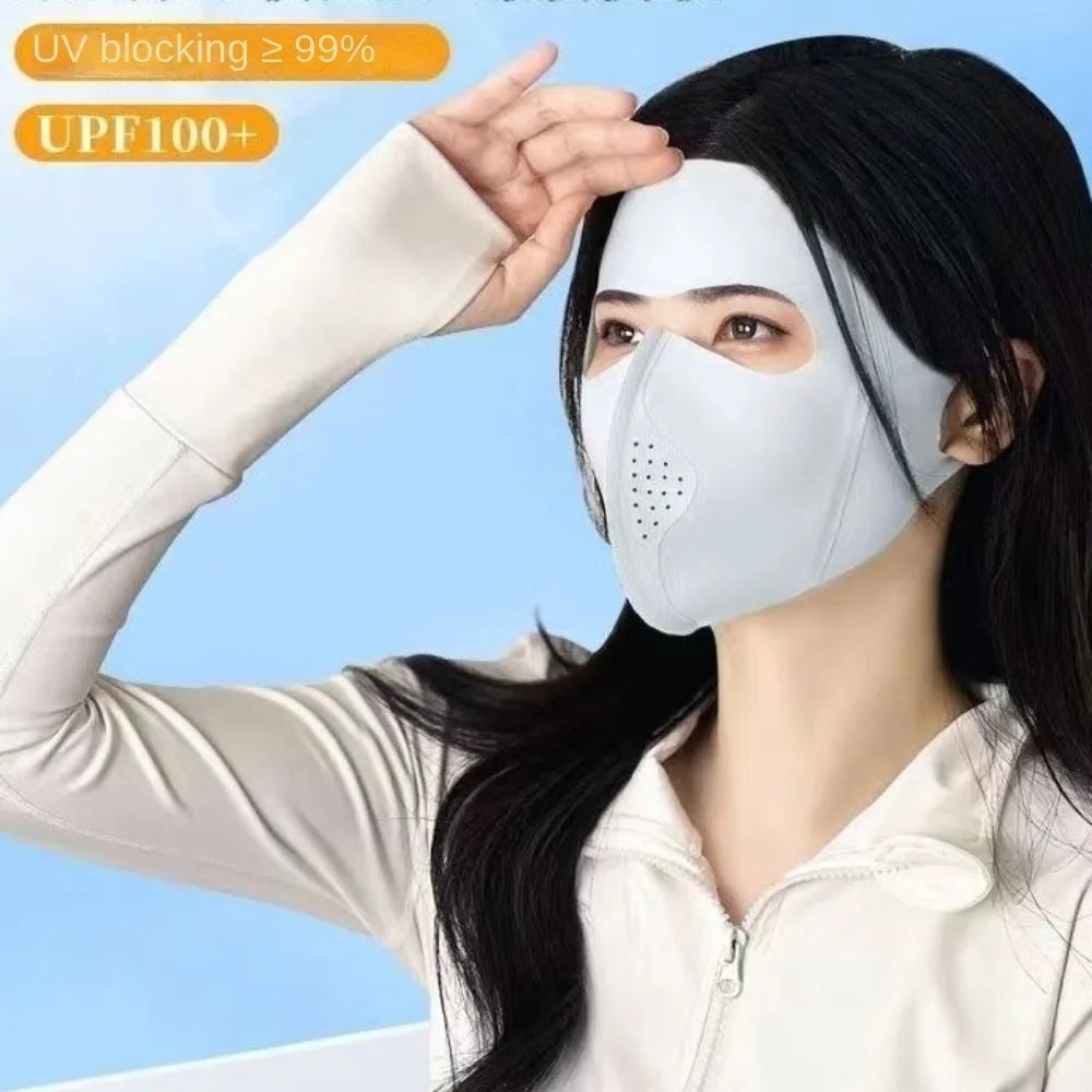 New Breathable Ice Silk Mask Anti-UV Traceless Sunscreen Mask Riding Face Mask Outdoor Sports