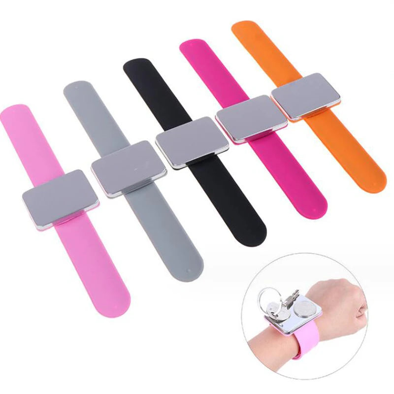 Magnetic silicone wristband Sewing Pincushion hairpin Bracelet Beauty tool for sewing needle hairpin