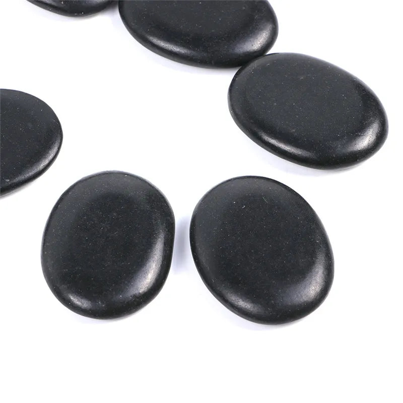 7Pcs Beauty Stones Massage Spa Rock Basalt Stone Lava Natural Energy Massage Stone Hot Sale Healthy Beauty Tool