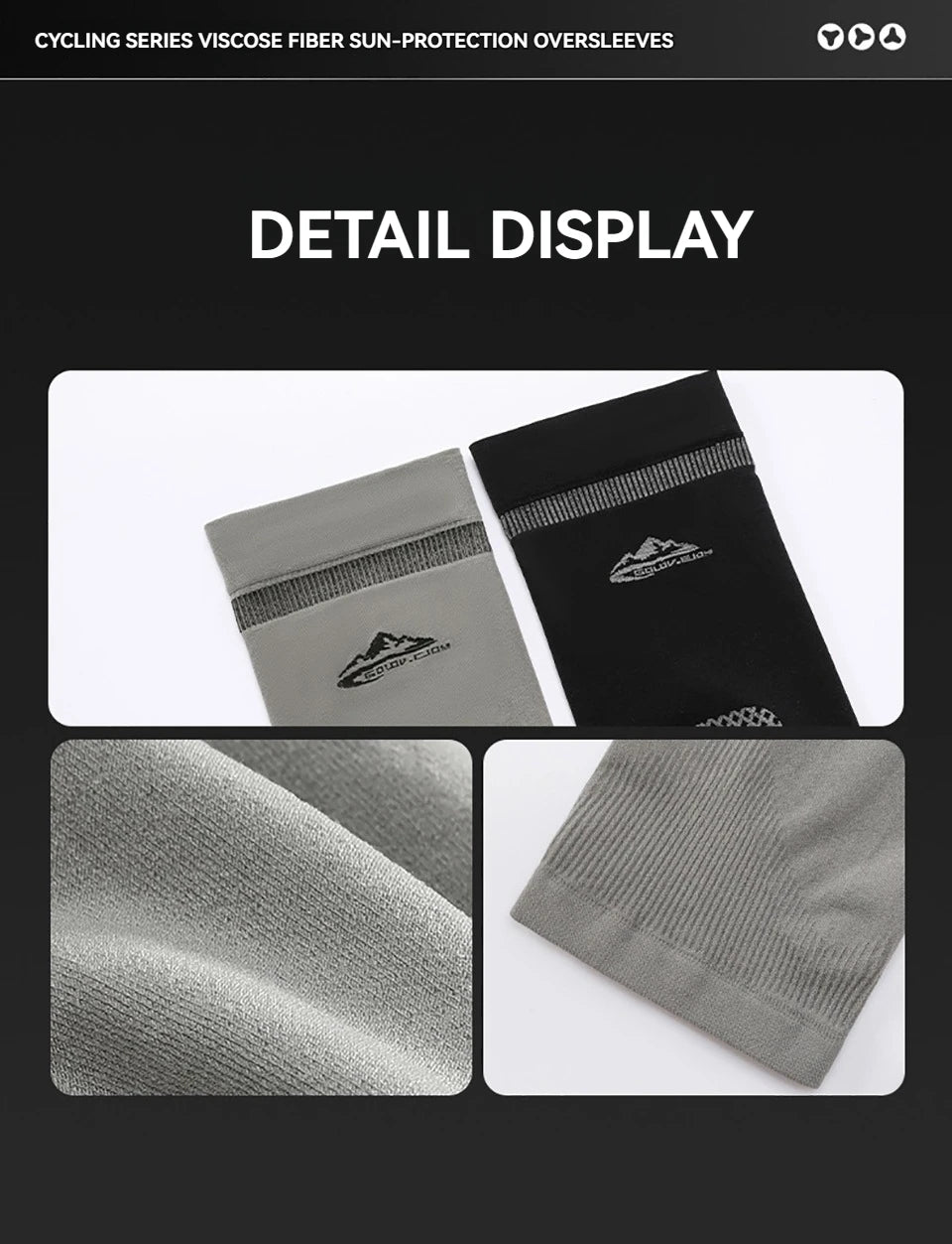 LOOGDEEL Summer UPF50+ Arm Sleeves Cool Feeling Breathable Ice Silk Cycling Sleeve Running Fishing Sunscreen Arm Support Unisex