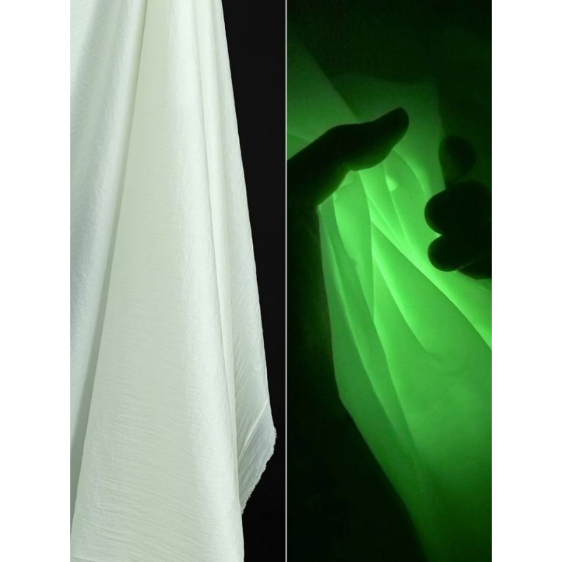 1m*1.45m Glow In The Dark Fabric Color-changing Luminous Satin Fabrics Illuminant Designer Cloth for DIY Sewing Clothing