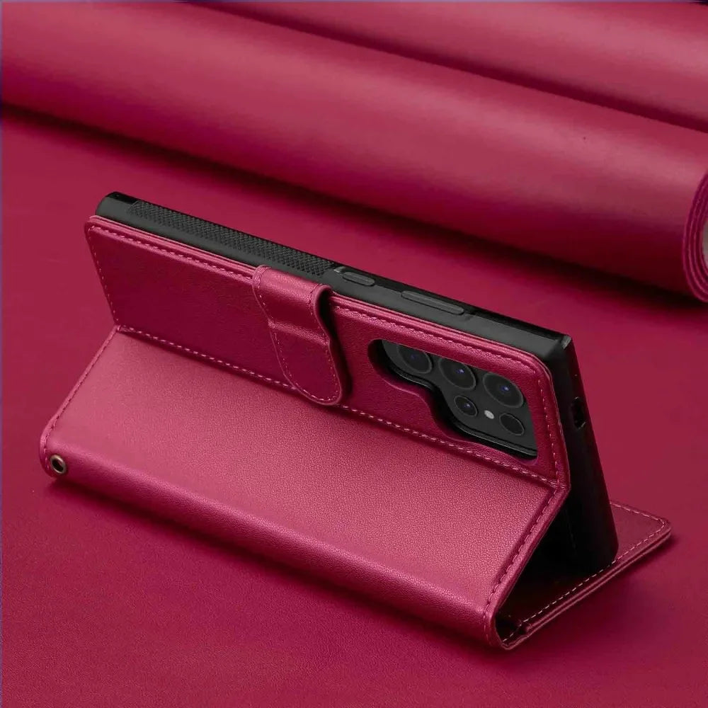 Detachable Wallet Case For Samsung Galaxy S25 Ultra S24 FE S23 + Plus Card Holder Kickstand Shockproof Wrist Strap Flip Cover