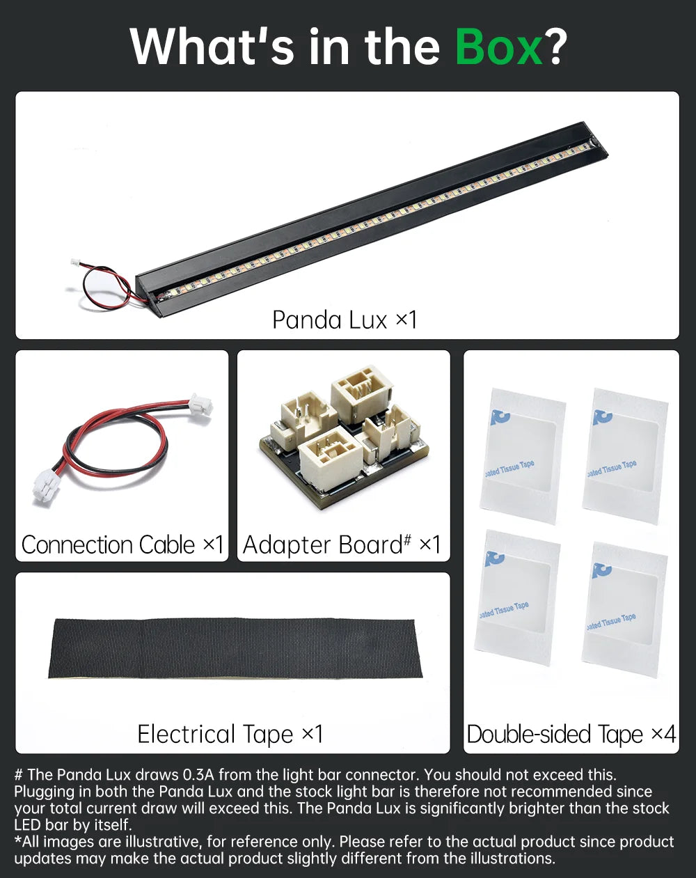 BIGTREETECH Panda Lux LED Light Bar Upgrade Kit High Brightness Lighting Magnetic Install for Bambulab P1/X1 3D printer Parts