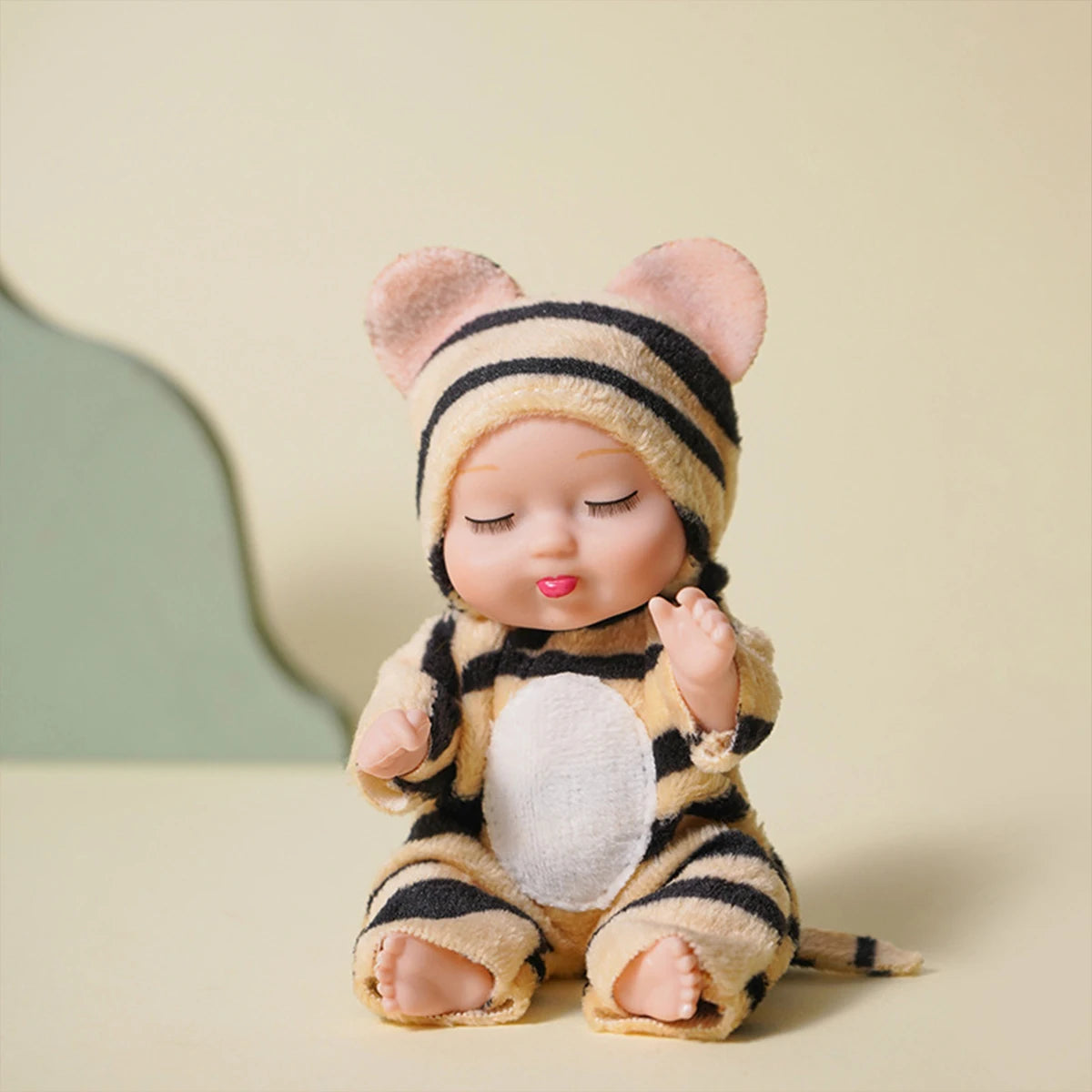 6Pcs Reborn Doll Kit Toy Simulation Princess Dolls Toy Mini Cute Sleeping Baby with Clothes Accessories Birthday Gift for Kids