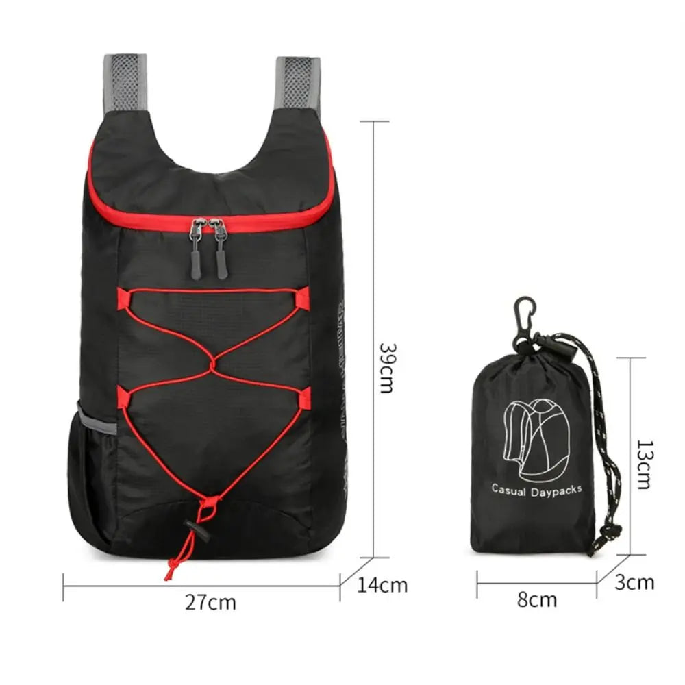 Camping Hiking Multifunctional Outdoor Folding Sports Backpack Ultra Lightweight Carrying Waterproof Nylon Fabric Fitness Bag