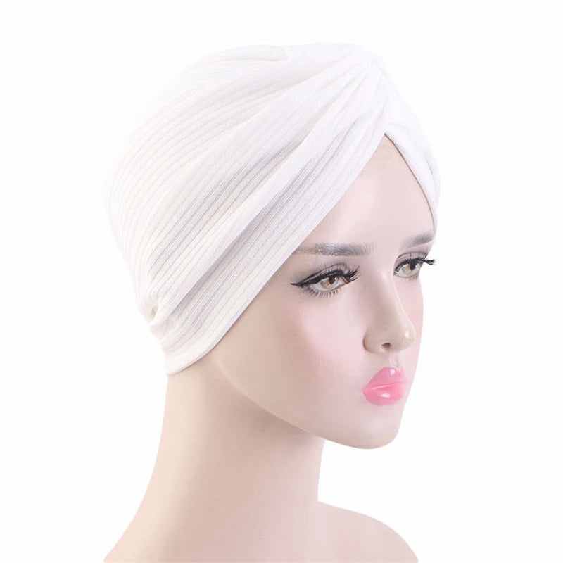 New Women Velvet Turban Hat Muslim Twist Solid Color Hijab Chemo Cap Head Wrap Headscarf Beanies Bonnet Headscarf Turbante Mujer