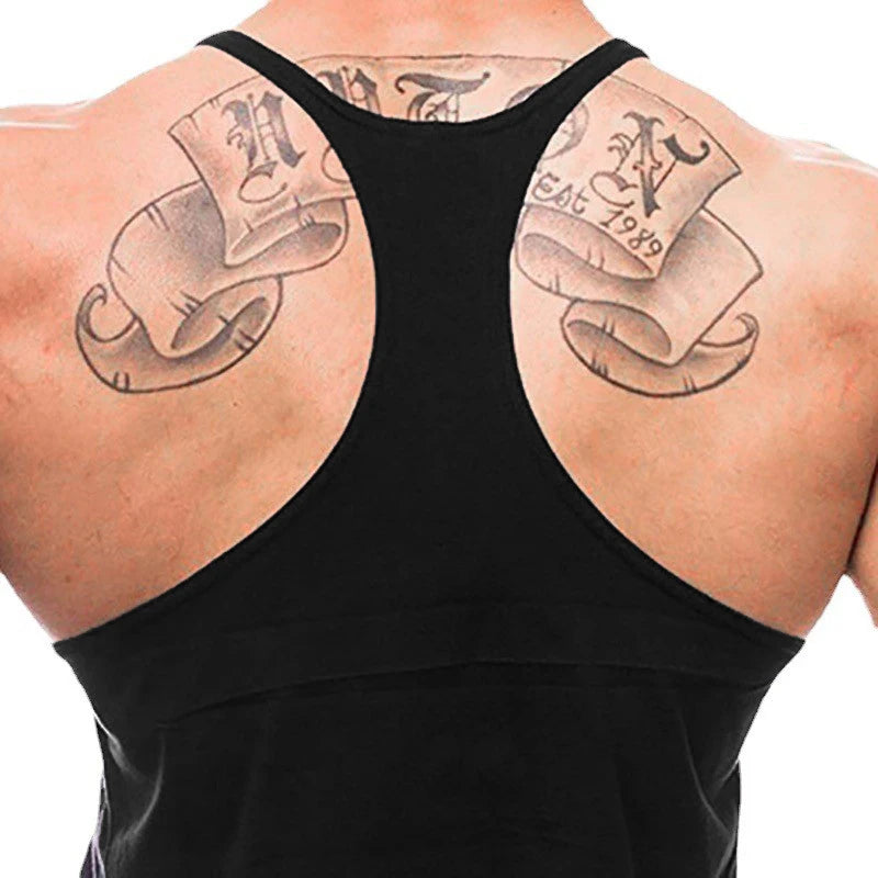 Men's Summer Running Vest Poure Cotton Sleeveless Shirt Loose Fitness Stringer Gym Workout Sports Apparel  Breathable Tank Tops