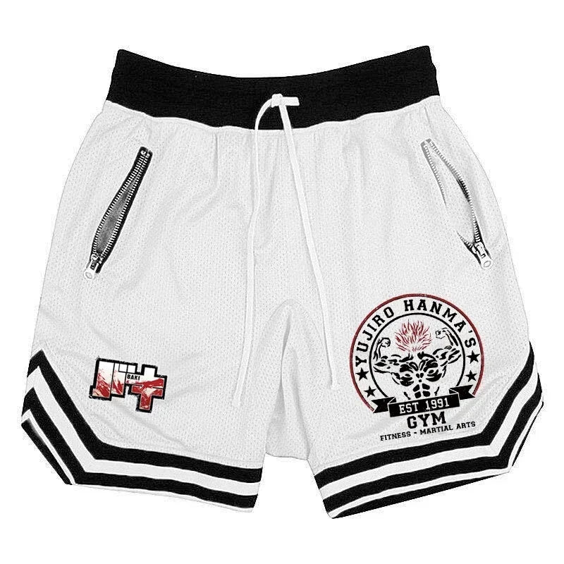 Hanma Baki Anime Shorts Men Women Quick Dry Mesh Gym Shorts Breathable to Fitness Joggers Summer Basketball Sports Scanties Male
