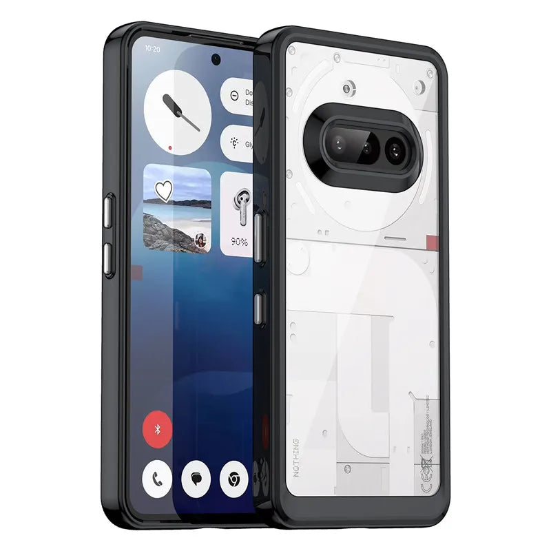 For Nothing Phone 3a Case Nothing Phone 3a Cover Funda Clear PC + TPU Shockproof Slicone Protective Phone Cover Nothing Phone 3a