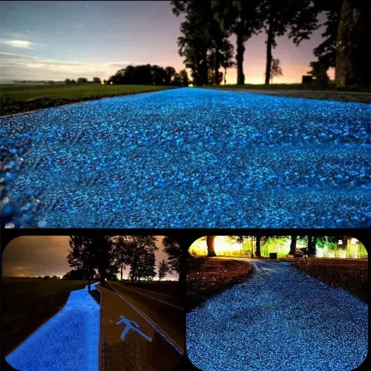 1000pcs 3-5mm Luminous Sand Glow in Dark Pebbles Stone Home Garden Yard Outdoor Path Lawn Decorations Fish Tank Aquarium Decor