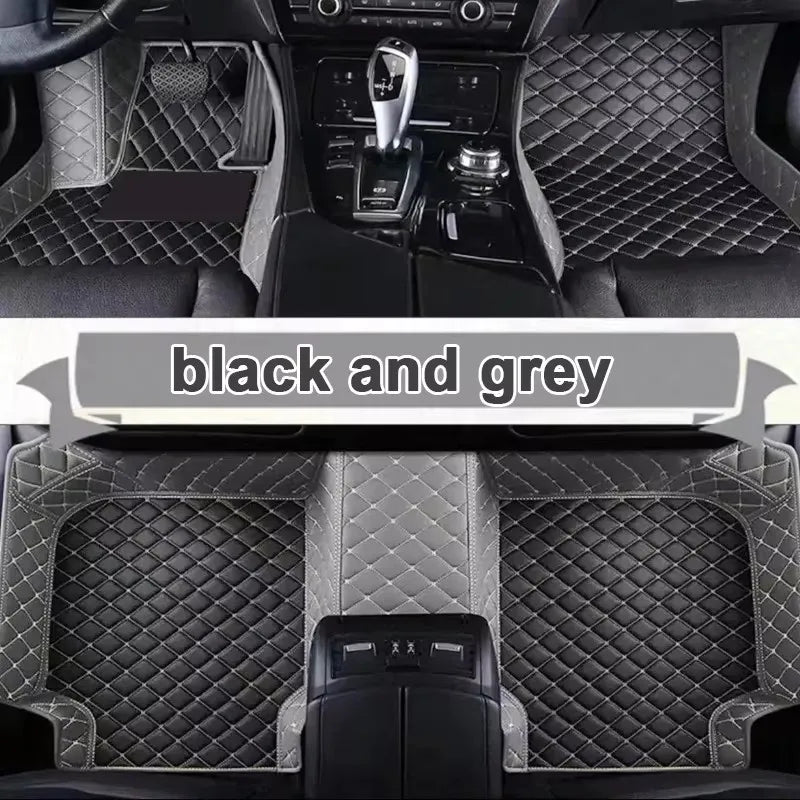 Car Floor Mats For Peugeot 206CC 206 CC T16 2000~2008 Leather Mat Carpets Rugs Protective Pad Set Interior Parts Car Accessories