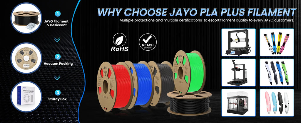 JAYO 3D PETG/PLA/PLA PLUS Printer Filament 1.75mm 5.5KG 100% No Bubble non-toxic 3D Printing Materials for 3D Printer&3D Pen