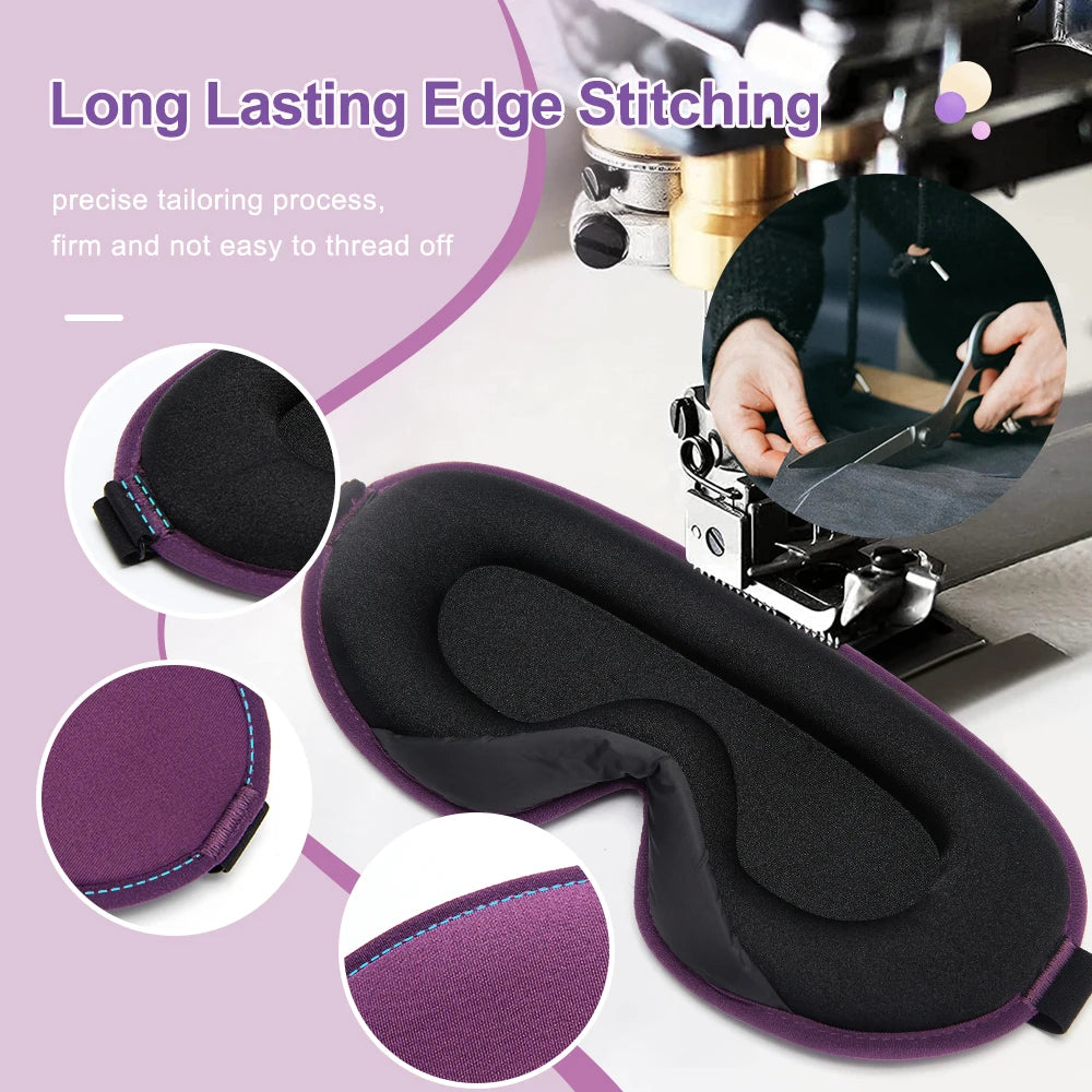 3D Memory Foam Silk Sleep Mask Soft Women Men Eye Patches Comfort Three Dimensional Design Face Mask Eyeshade Night Breathable