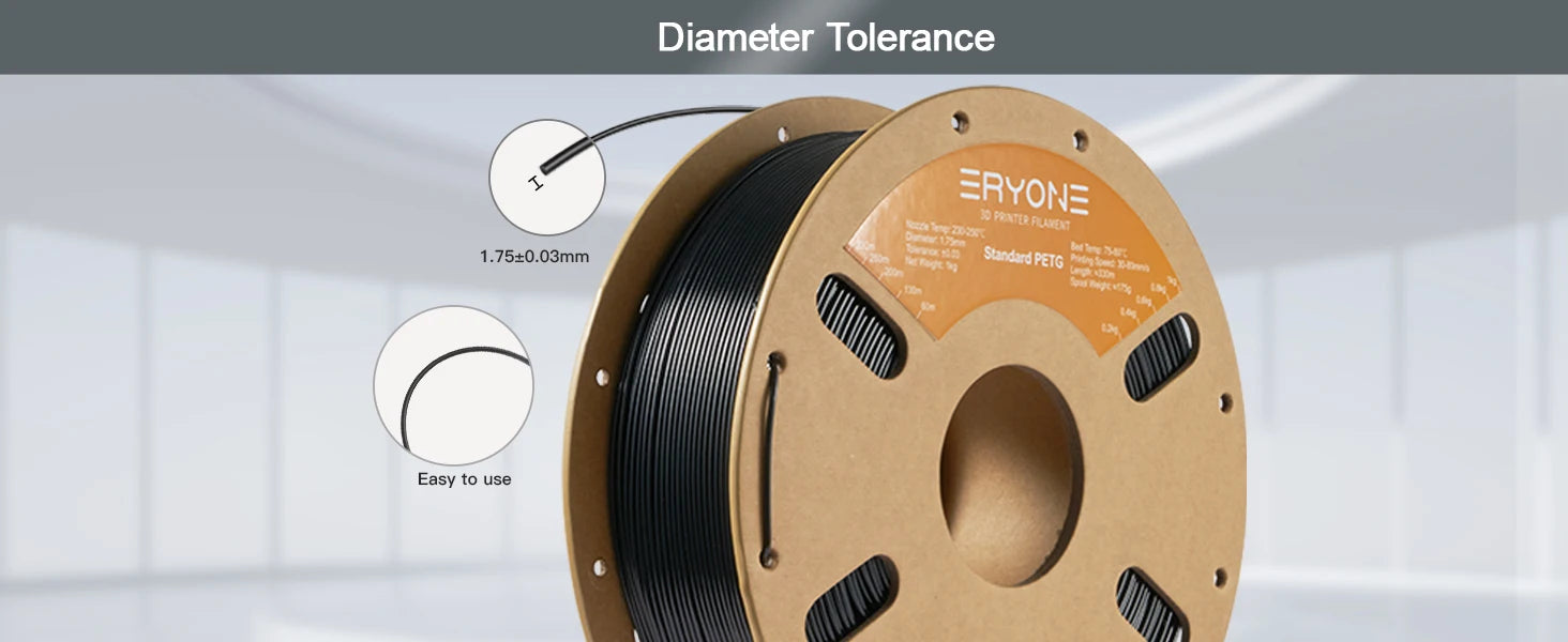 ERYONE 1/5/10KG PETG Filament 3D Print 1.75mm,Multicolor Available,1kg petg filament,3D Printing Filament Wholesal ,1KG/Spool