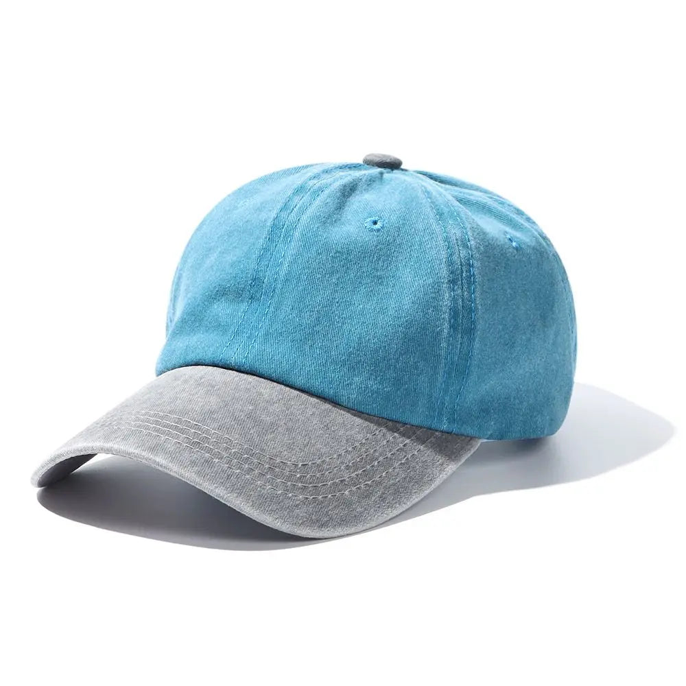 10colors WASHED DENIM Baseball Cap Distressed Faded Caps Sunscreen Hats Adjustable Baseball Hats Outdoor Sports Hats