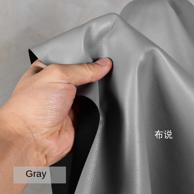 PU Soft Leather Fabric Artificial Leather Waterproof Micro Elastic Clothing Bag Designer Cloth Apparel Diy Sewing