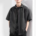 Striped Short-Sleeved Shirt for Men, Classic Summer Design, Casual and Comfortable Blouse
