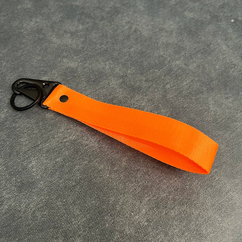 Fashion Solid Color Ribbon Keychain Lanyard Business Gift Key Chain Men Women Car Key Strap Waist Wallet KeyChains Keyrings