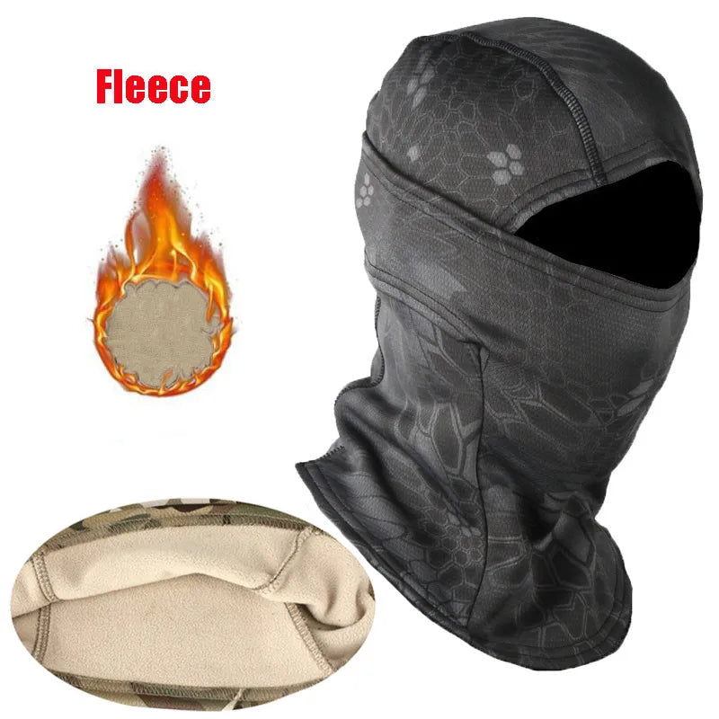 Winter Fleece Camouflage Balaclava Outdoor Hunting Cycling Hiking Skiing Scarf Face Mask Windproof Blaclava for Men