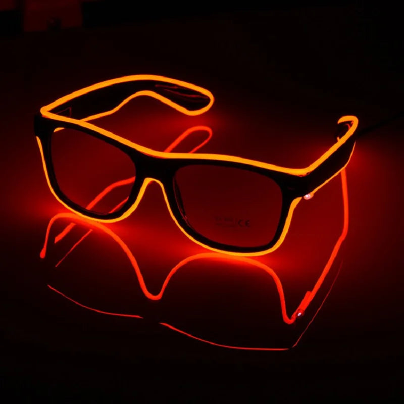 Led Glasses Neon Party Flashing Glasses Novelty Gift EL Wire Glowing Gafas Luminous Bril  Glow Sunglasses Bright Light Supplies