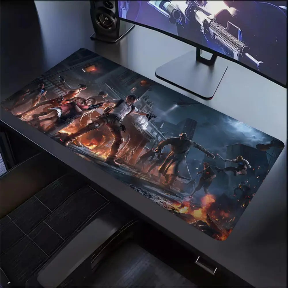 Xxl Mouse Pad Gamer R-Resident Evil 4 Pc Cabinet Game Keyboard Desk Mat Computer Gaming Accessories Leon S. Kennedy Big Mousepad