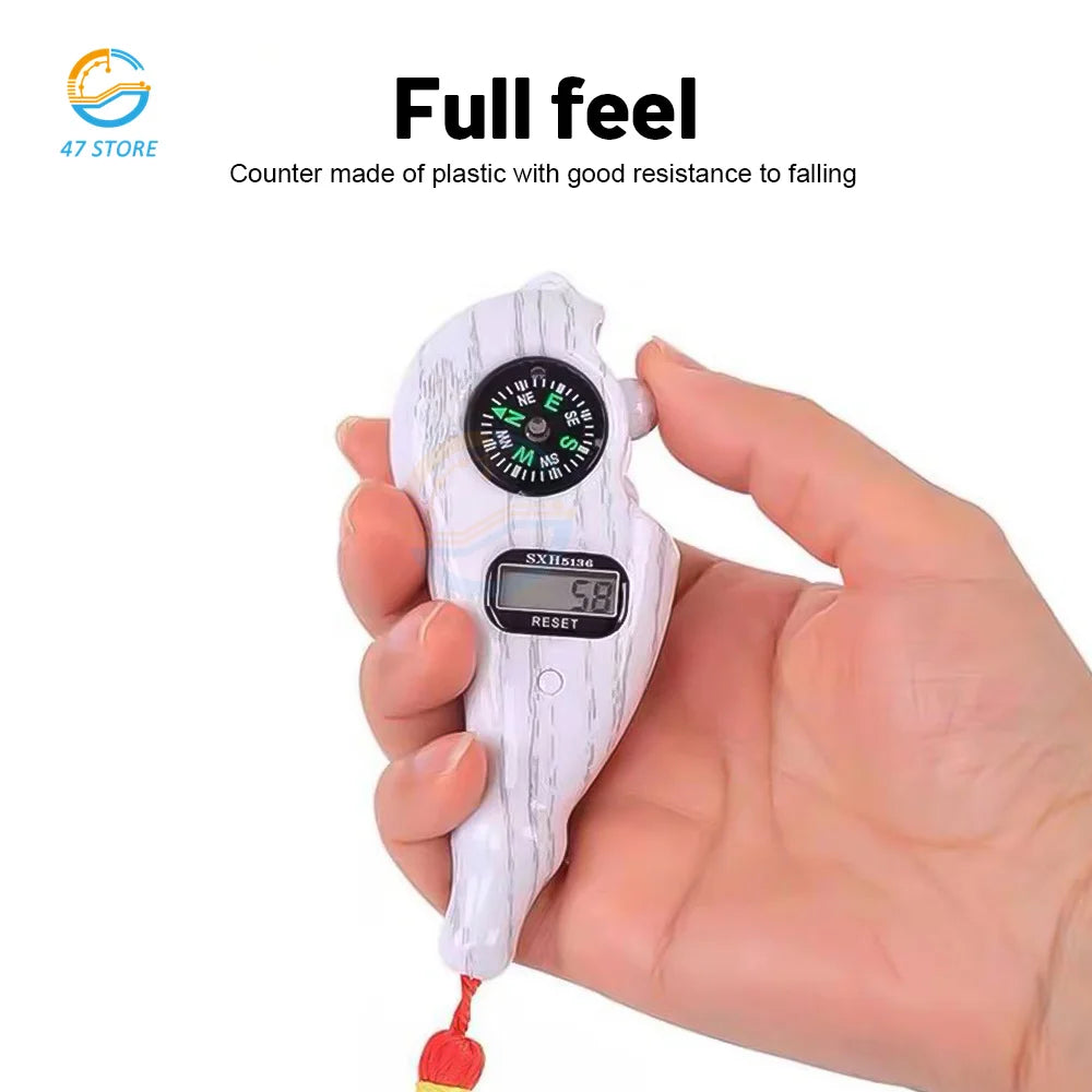 Electronic Digital Electronic Tally Counter with Compass Tassel Finger Game Toy Manual Reset Decompress Relax Tool LCD Register
