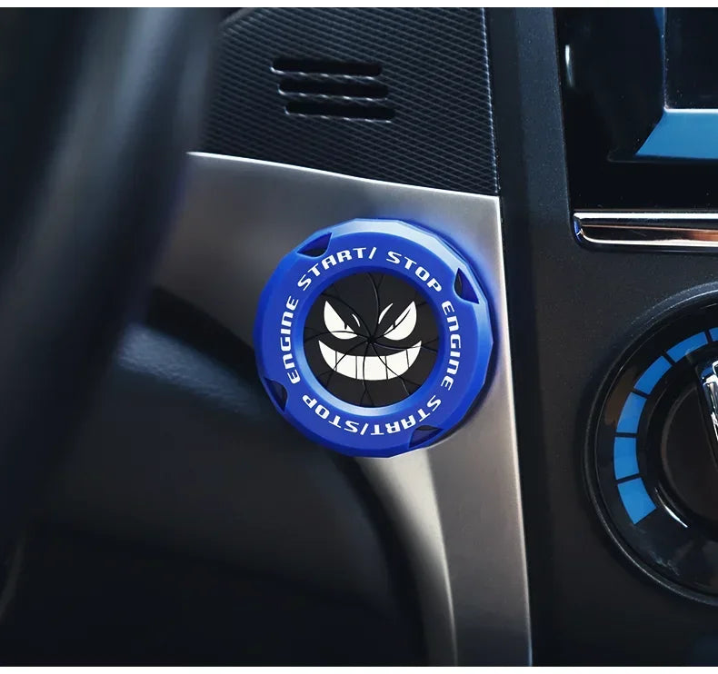 Car Onekey Start Stop Button Cover Car Interior Decor Sticker Engine Ignition Start Switch Protective Cover Motorcycle StartRing