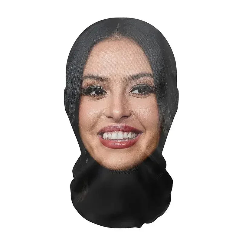 Kanye Mask 3D Printed Elastic Mesh Full Face Mask For Men Women Cosplay Headwear Hip Hop Fashion Balaclava Hood Hat Headgear