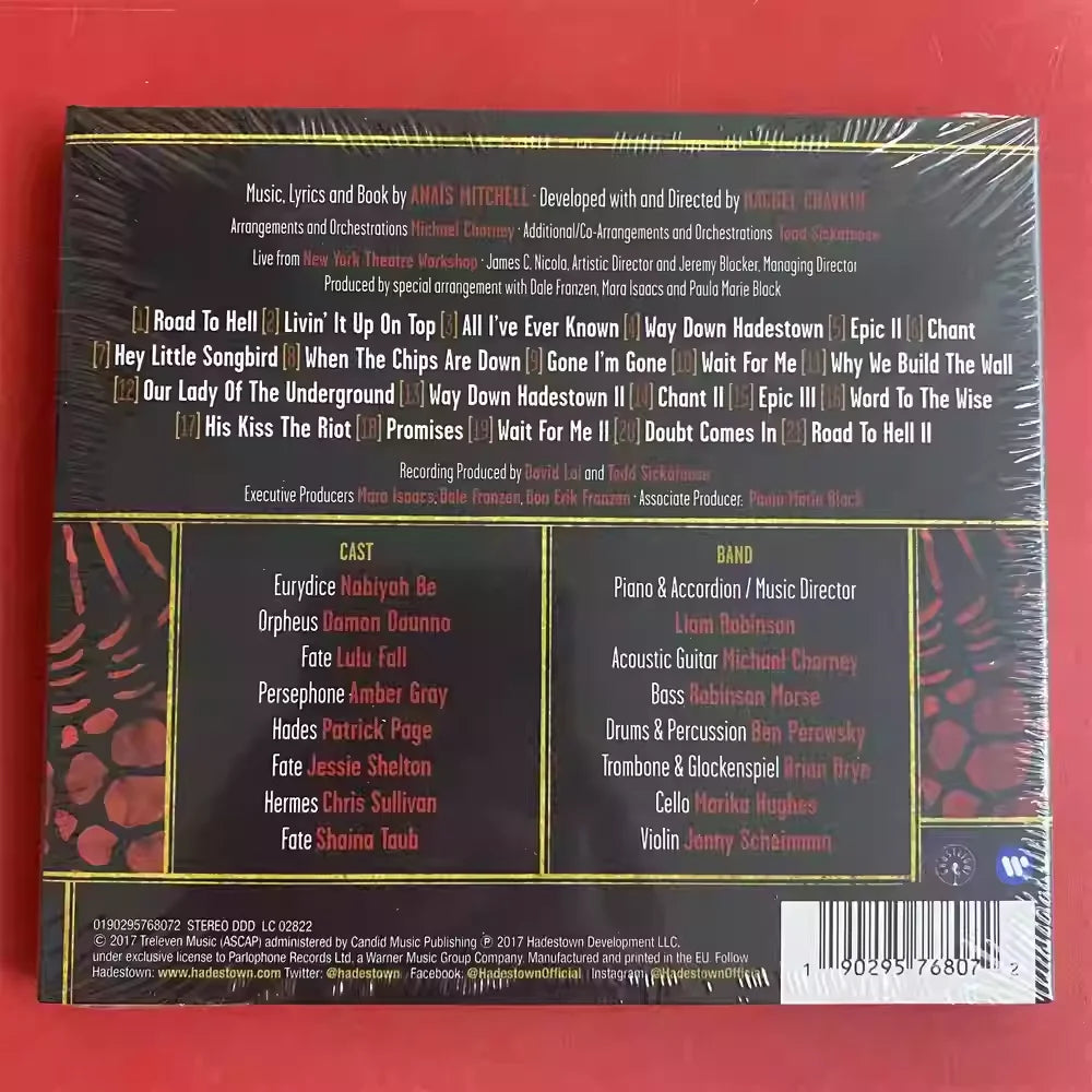 CD Classic Musical Theatre & Folk Album Anais Mitchell Music CD Hadestown Music Record Cosplay Walkman Car Soundtracks Box Gifts