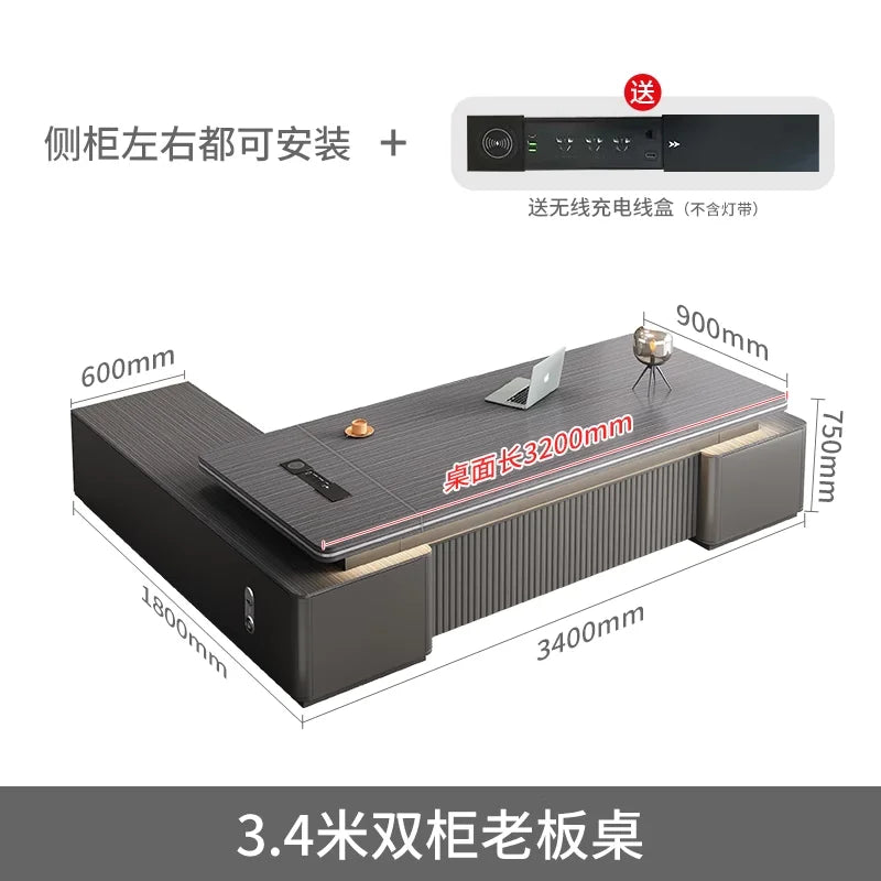 Designer Modern Computer Desk Luxury Office Table Organizer Ideal Gaming Space Office Enhancement Muebles Oficina Decoration