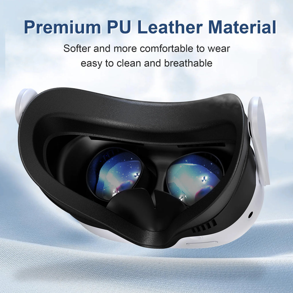 4 in 1 Face Mask Cover W Cooling Fan For Meta Quest 3S Case Replacement Face Pad Anti-Sweat Mask For Oculus Quest 3S Accessory