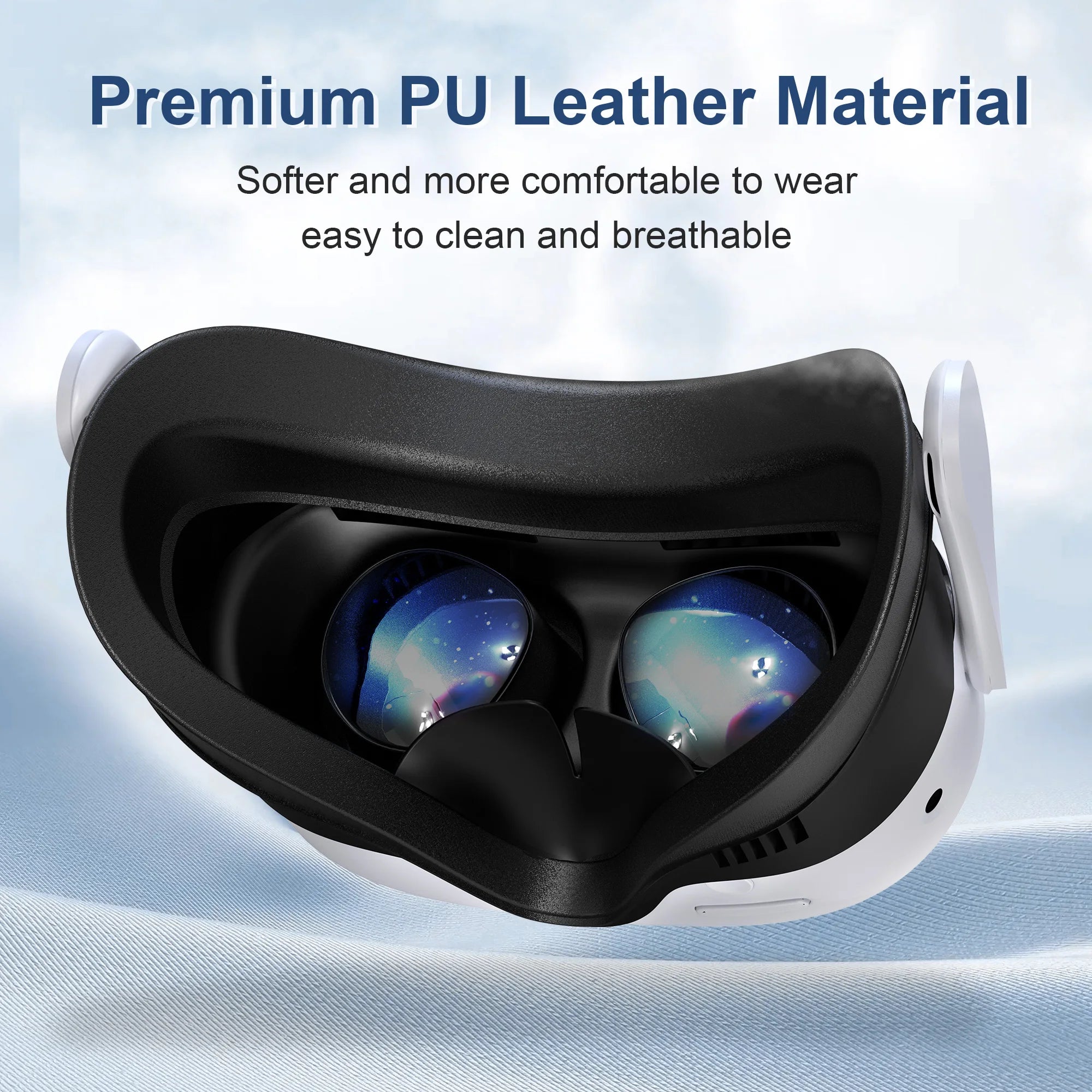 4 in 1 Face Mask Cover W Cooling Fan For Meta Quest 3S Case Replacement Face Pad Anti-Sweat Mask For Oculus Quest 3S Accessory