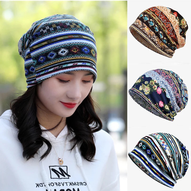 Autumn Unisex Women Hat Scarves Winter Dual-use Vintage Hats For Women Scarf Face Mask