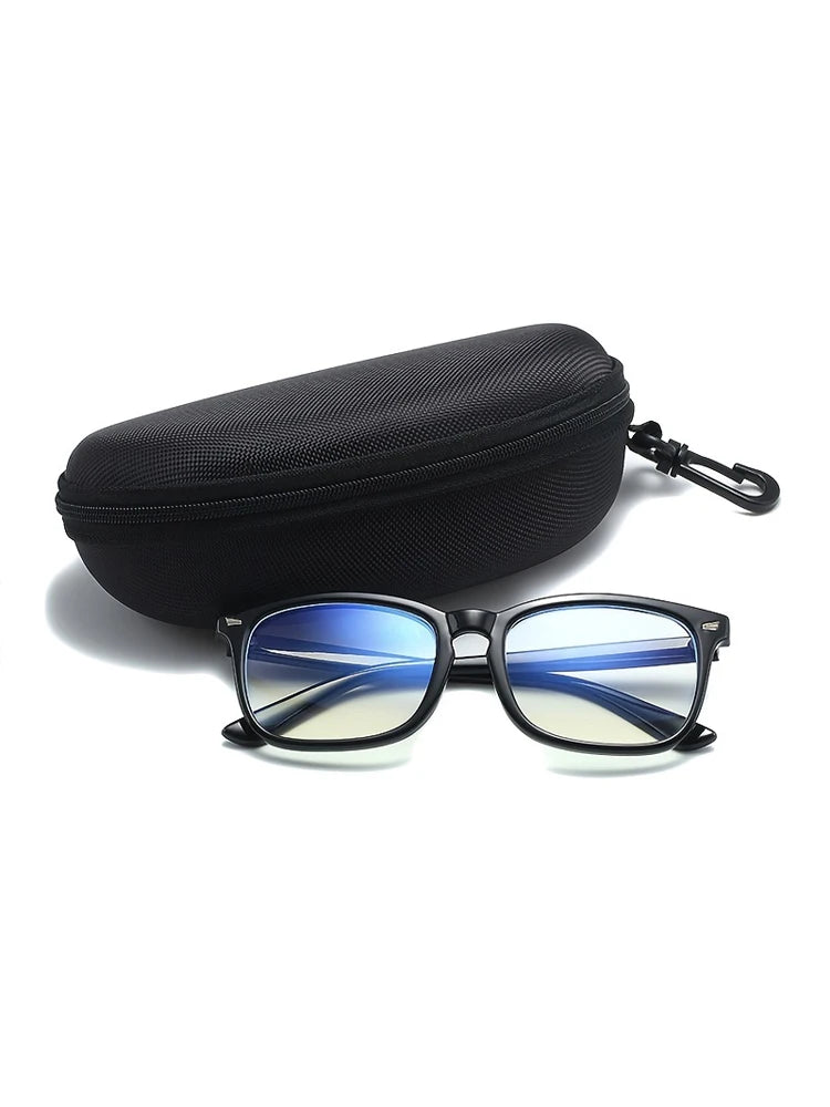 Portable Zipper Carabiner Sunglasses Protector Box Hard Eye Glasses Case Travel Pack Glasses Case Eyewear Accessories With Hook