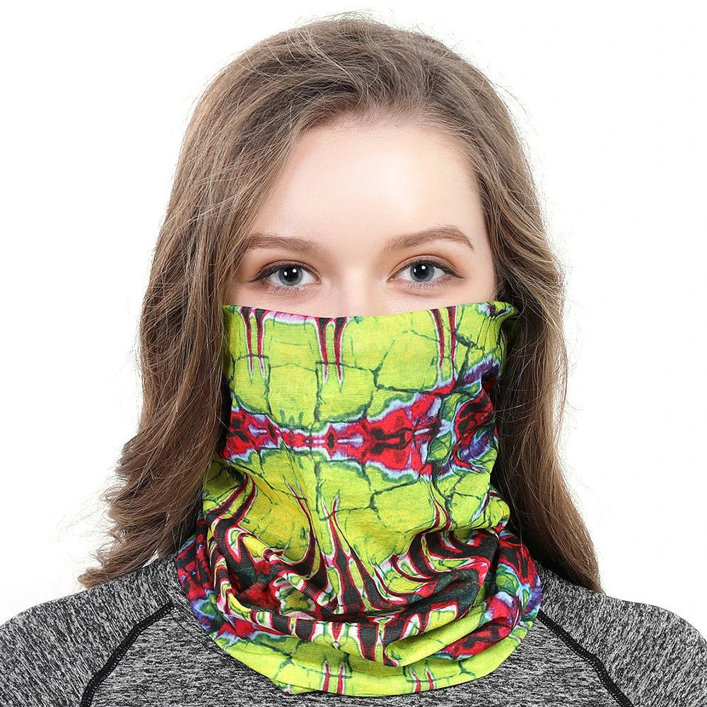 Beautiful Leopard Print Headdress Deporte Sport Face Mask For Women Cycling Bandanas Tube Headband Female Balaclava Head Scarf