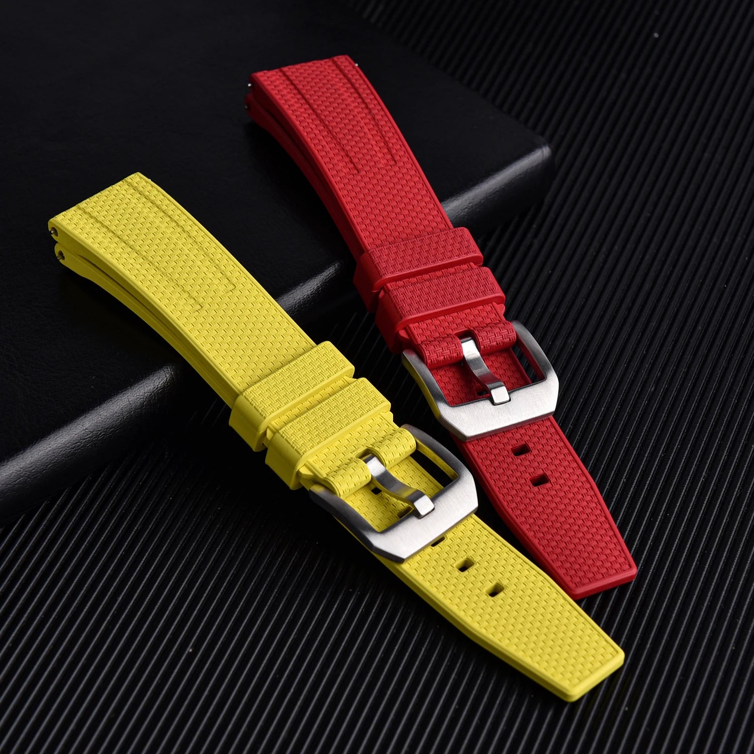FKM Rubber Watch Strap 20mm 22mm Quick Release Waterproof Diving Watch Band Fluororubber For Traditional Dive Watch Accessories