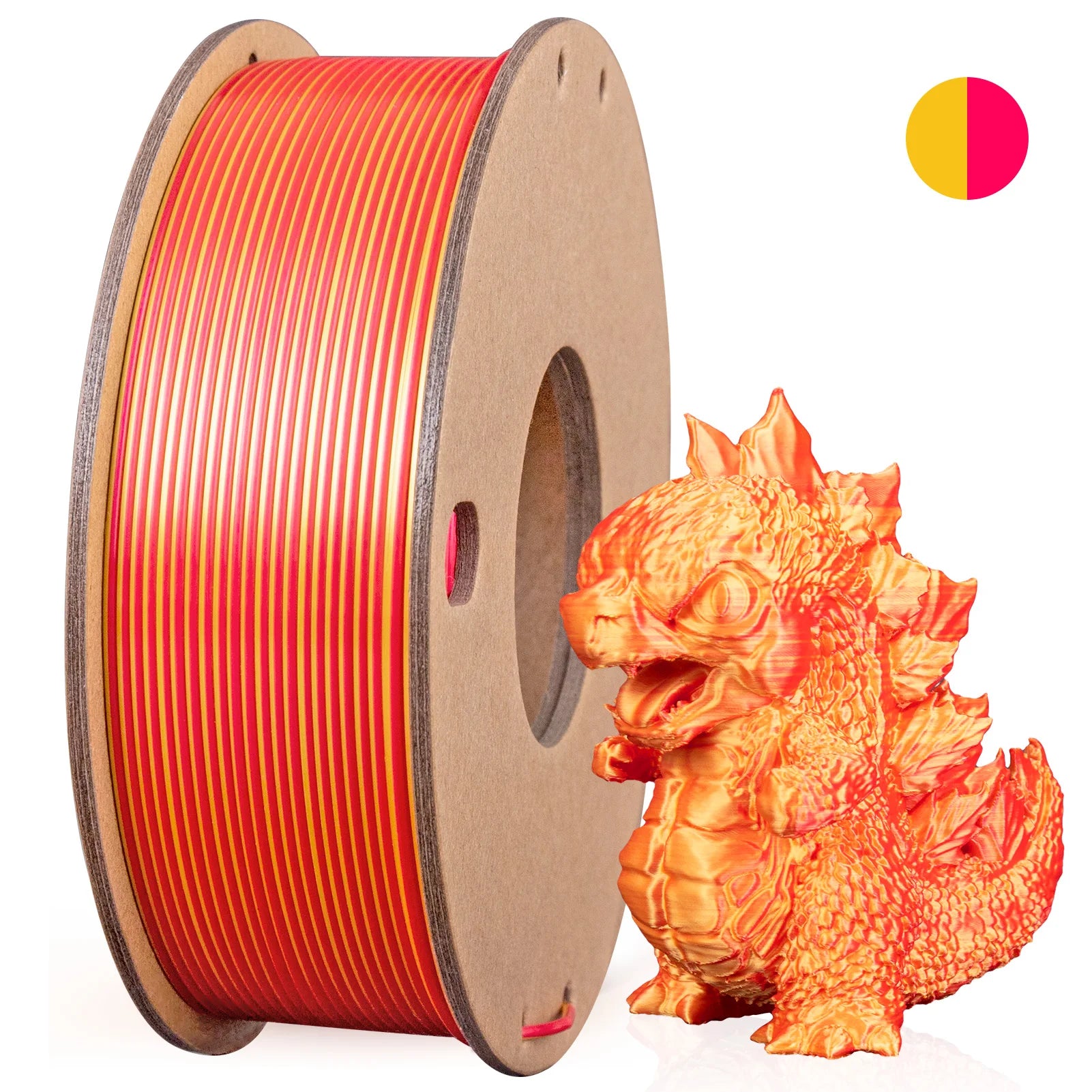 250g Silk PLA Filament 2 Color in 1 3D Printing Filament PLA 1.75mm PLA Silk 3D Printer Filament Fit Most FDM Printers