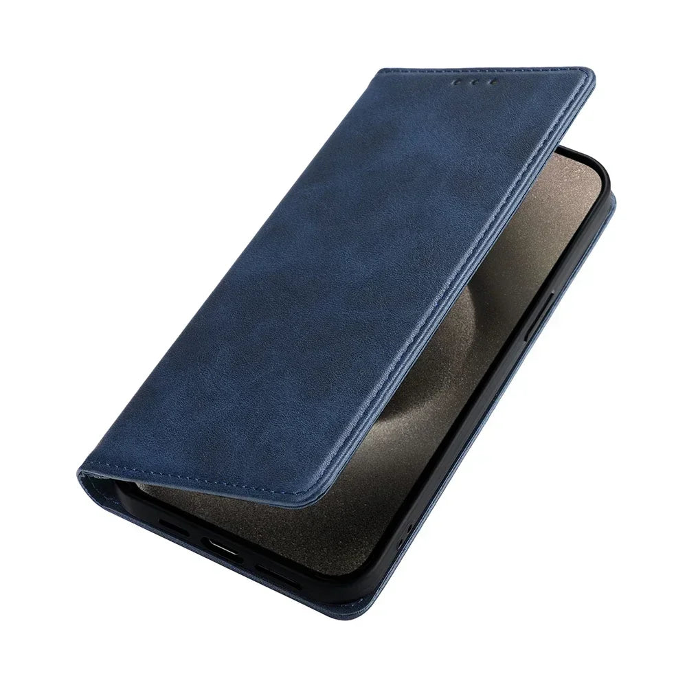 Wallet With Card Slots Holder Magnetic Flip Leather Book Case for Motorola E14 G64 G64Y G85 G54 Moto G Power G Play G 5G 2024