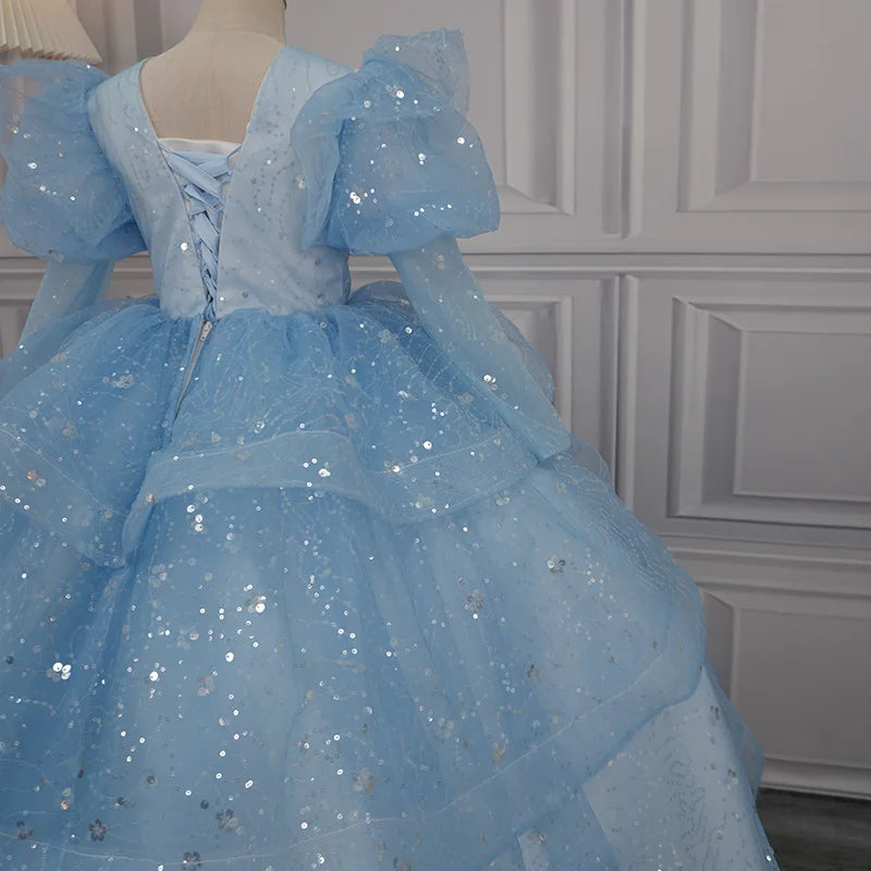 Children's Formal Dress Princess Dress High-end Birthday Girl Evening Dress Flower Girl Wedding Little Girl Piano Performance Dr