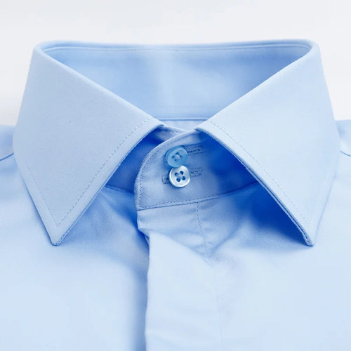 2026 Iron Free French Cufflink Long Sleeves Slim Fit 100% Cotton  Men's Concealed Buttons Solid Color High-end Wedding Dress