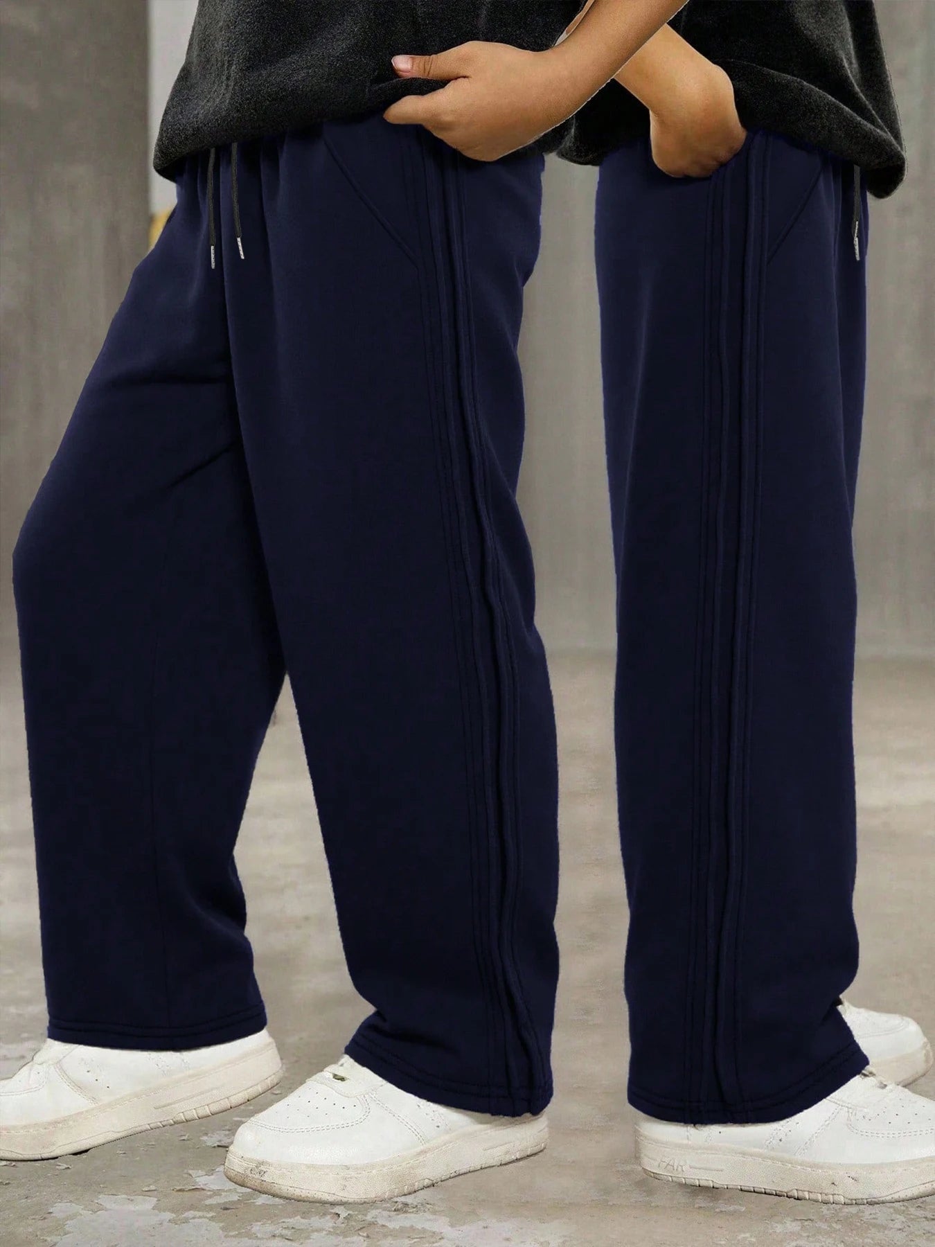 Boys' trousers, padded casual trousers with velvet in winter, 7-14 years old, trousers for outdoor activities.