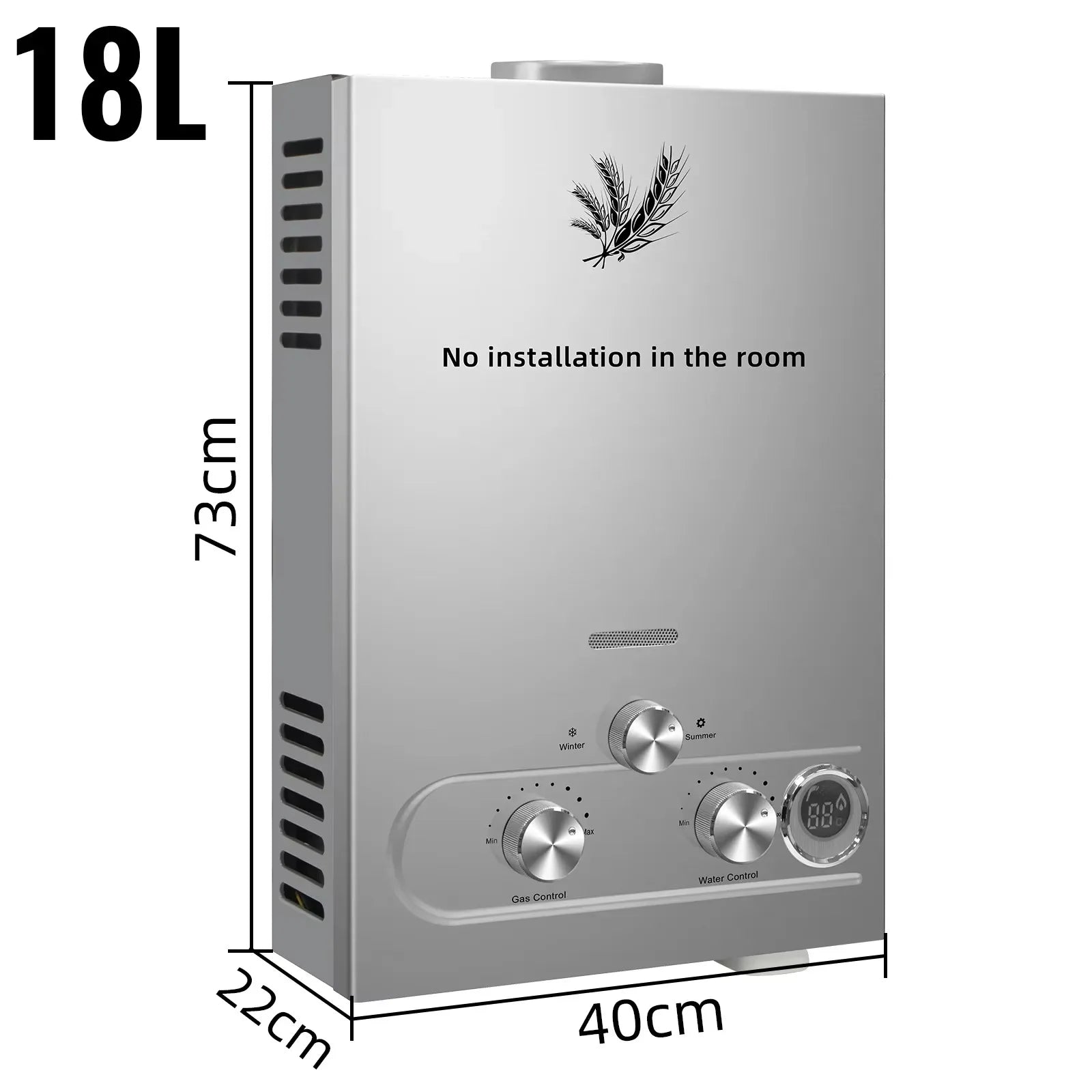 Sihao LPG Water Heater 6L 8L 10L 12L 16L 18L LPG Portable Instant Liquefied Petroleum Gas Water Heater Tankless Boiler Kit
