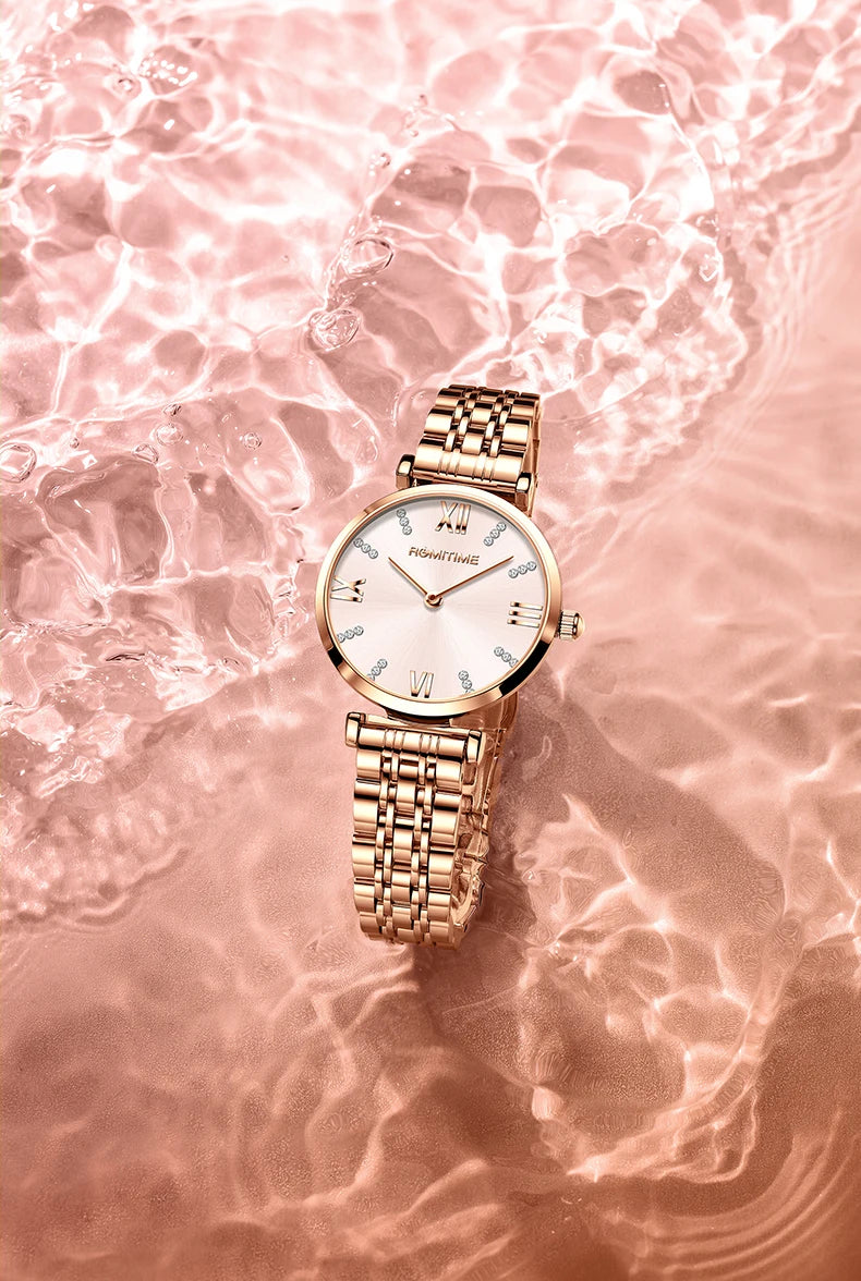 ROMITIME Women's Watch Luxury Elegant Trend Simple Waterproof Original Certification Stainless Steel Quartz Wrist watch