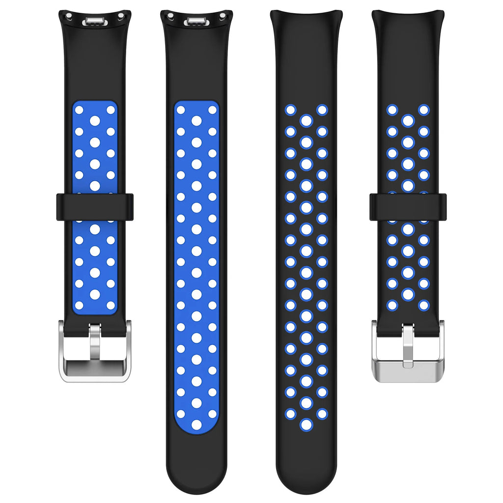 Silicone Watch Strap For Xiaomi Band 9 8 Two-Color Breathable Smart Watchband Replacement Bracelet for Xiaomi Mi Band 8 9 Strap