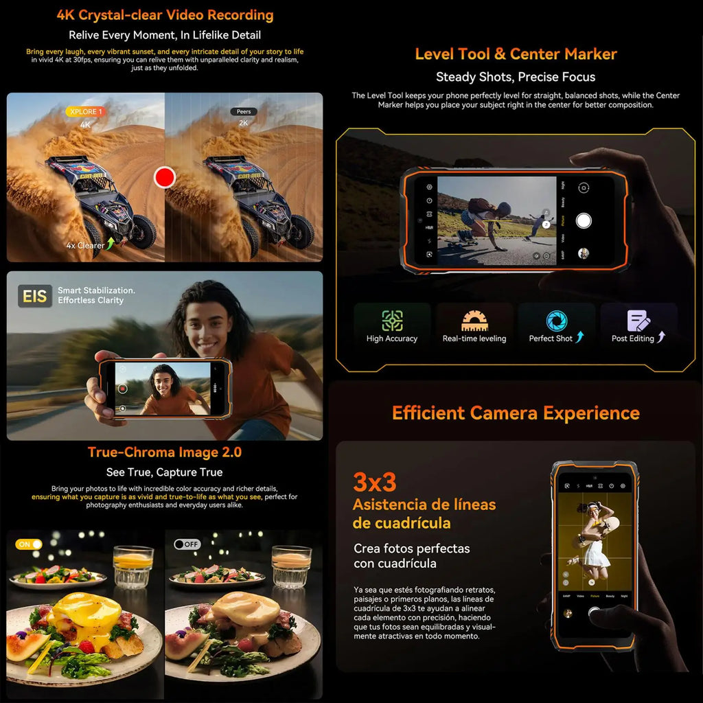 Blackview XPLORE 1 Rugged Phone 16GB+512GB 6.78'' 120Hz 2.4K Display 20MP Night vision Android 15 20000mAh 5G NFC Smartphone