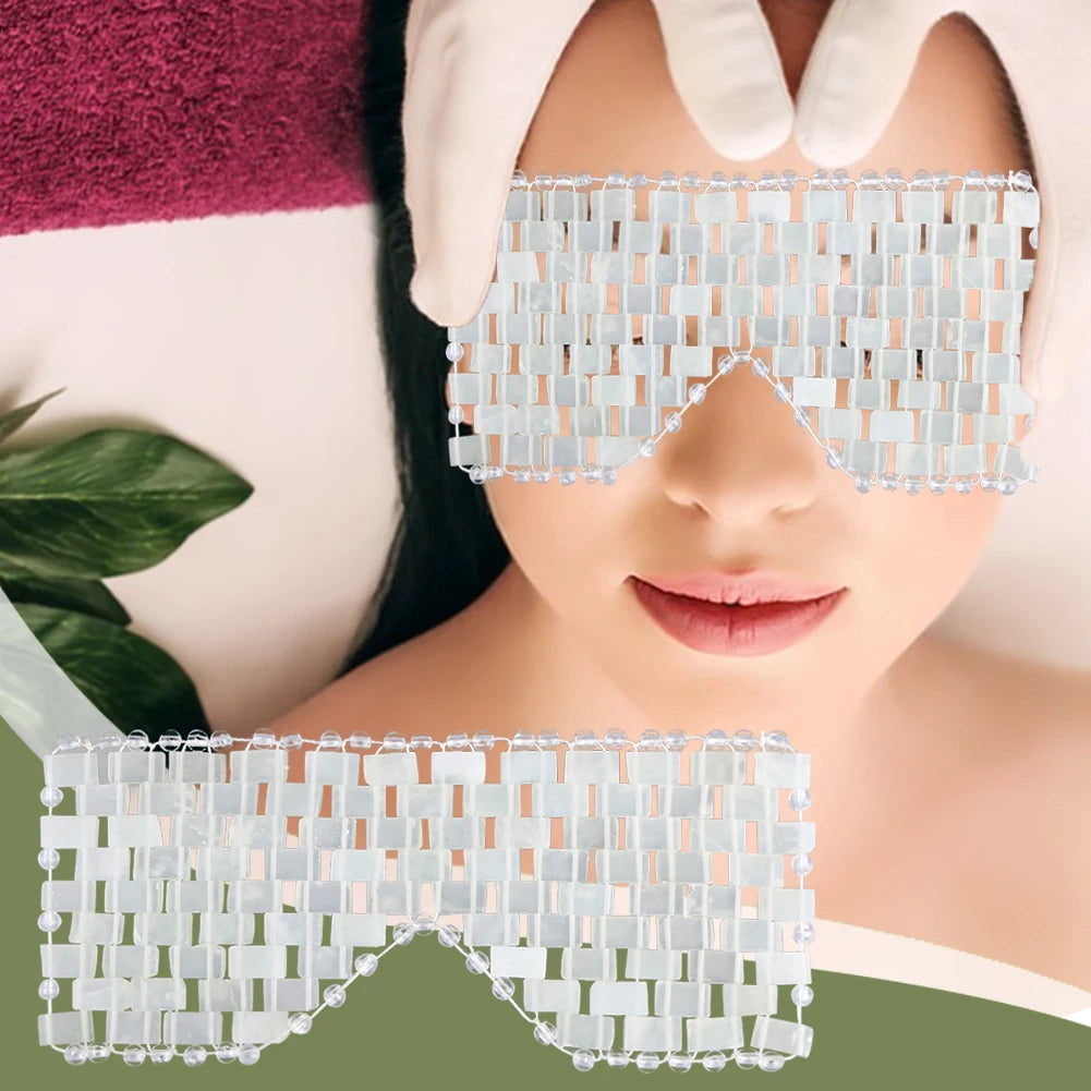 Facial Care Jade Eye Mask Beauty Cooling Cold SPA Massager Face Skincare Massage Tool Anti Aging Spa Face Skin Care Tools