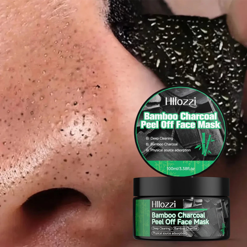 100ml/3.38fl.oz Bamboo Charcoal Peel Off Face Mask - Deep Cleansing, Purifying, Pore Refining, Unisex Care