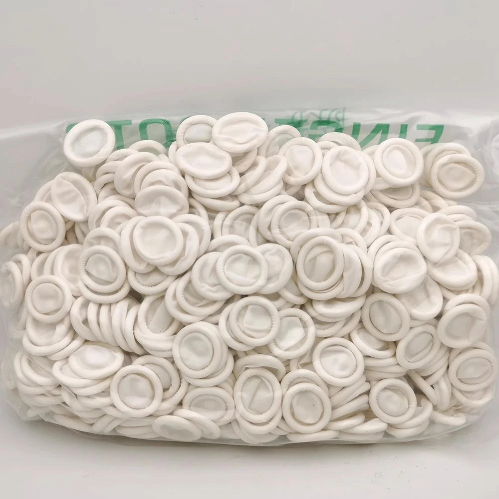 30/50/100PCS Finger Rubber Cots Protector Gloves Watch Repair Tool Natural Rubber Gloves Sterile Disposable Finger Cots